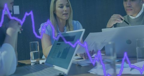 Analyzing Business Data with Technology Overlay in Office Setting