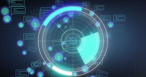 Futuristic Social Media Communication Interface - Download Free Stock Images Pikwizard.com