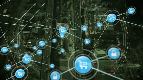 Global Networking in Urban Traffic with Digital Security Icons