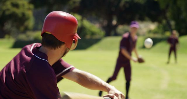 Baseball Batter Ready to Hit Incoming Pitch - Download Free Stock Images Pikwizard.com