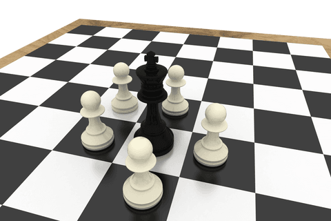 strategy concept transparent chess board white pawns black king - Download Free Stock Videos Pikwizard.com