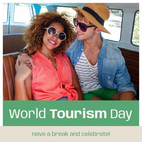 joyful couple celebrating world tourism day indoors van - Download Free Stock Templates Pikwizard.com