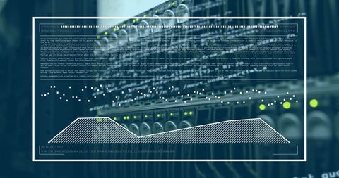 Data Analytics Overlay on Modern Server System - Download Free Stock Images Pikwizard.com
