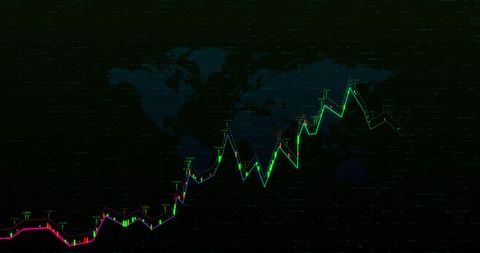 Global Economic Trends Overlaid on World Map - Download Free Stock Images Pikwizard.com