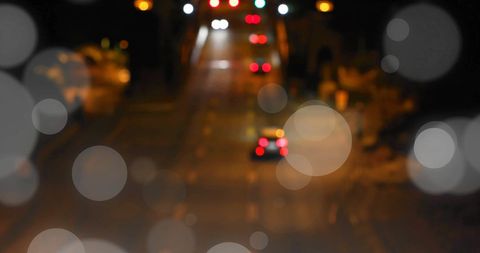 Bokeh Lights Over Blurred Night City Street - Download Free Stock Images Pikwizard.com