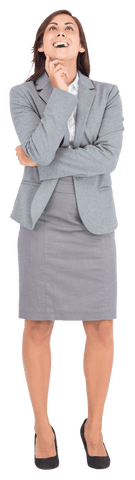 smiling businesswoman in gray suit on transparent background - Download Free Stock Videos Pikwizard.com