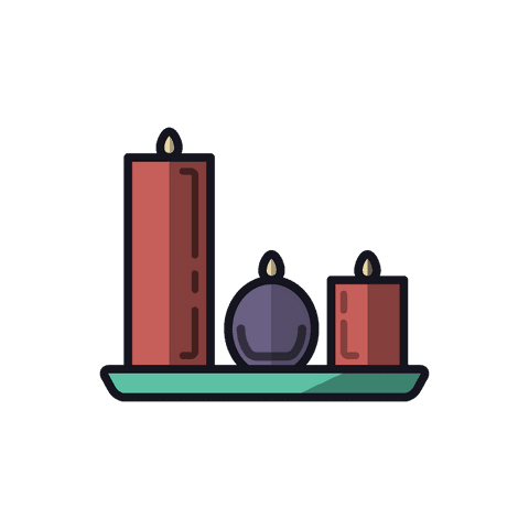 colorful candles illustration on transparent background for atmospheric design - Download Free Stock Videos Pikwizard.com