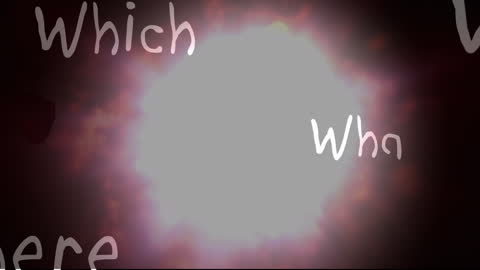 Colorful Animation with Words and Light Bursts