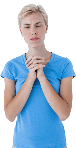 transparent background praying woman with clasped hands - Download Free Stock Videos Pikwizard.com