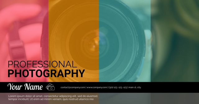 Colorful Banner for Professional Photography Website - Download Free Stock Templates Pikwizard.com