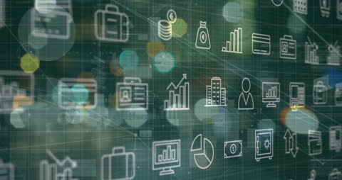 Abstract Finance and Technology Icon Interface