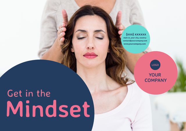 Serene woman highlights the combination of mindfulness and humor with a playful bunny ears gesture over her head. Ideal for promoting mental health awareness, wellness programs, relaxation techniques, meditation workshops, and self-care practices. Perfect for use in advertisements for wellness centers, therapeutic retreats, and mental health campaigns.