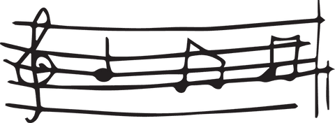 Musical notes illustration on transparent background