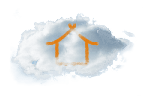 house symbol in cloud on transparent background - Download Free Stock Videos Pikwizard.com