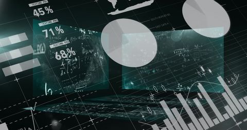 Abstract Digital Data Analytics With Mathematical Equations - Download Free Stock Images Pikwizard.com