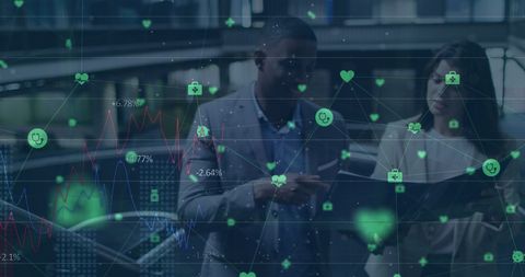 Analyzing Financial Data With Digital Technology in Modern Office - Download Free Stock Images Pikwizard.com