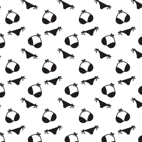 Seamless Swimsuit Pattern on Transparent Background for Design