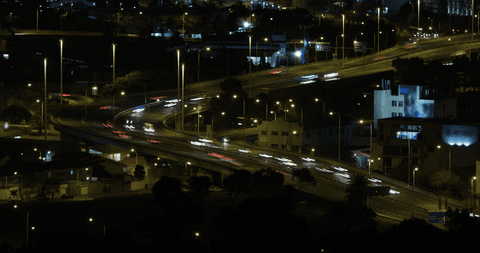 city night traffic transparent lights on lifeless urban roads - Download Free Stock Videos Pikwizard.com