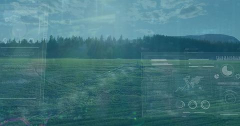 Data Analytics and Technology Over Grassland Landscape - Download Free Stock Images Pikwizard.com