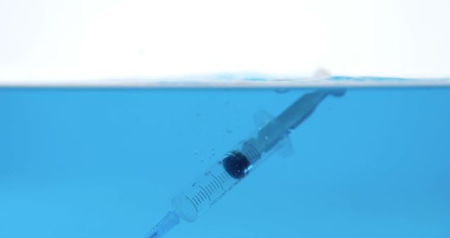 Syringe Submerged Underwater Represents Medical Concept - Download Free Stock Images Pikwizard.com