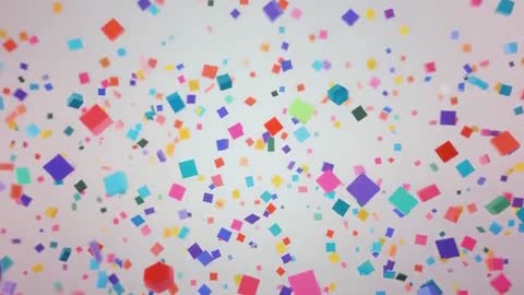 Dynamic Vibrant Geometric Cubes in Abstract White Space