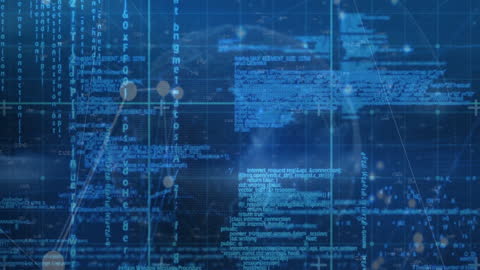 Futuristic Digital Data Visualization with Global Network Connectivity