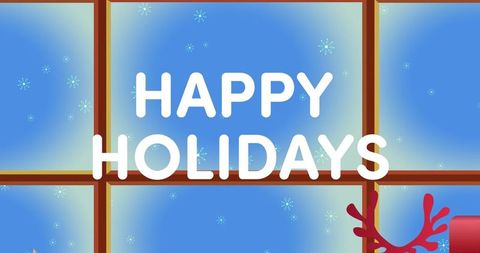 Festive holiday greeting with snowflakes and message
