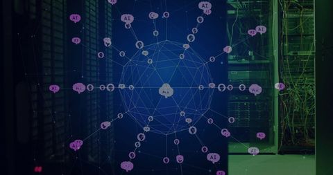 Global Network of AI Chatbots in Server Data Center - Download Free Stock Images Pikwizard.com