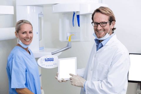 dentists display transparent tablet in dental clinic office - Download Free Stock Videos Pikwizard.com