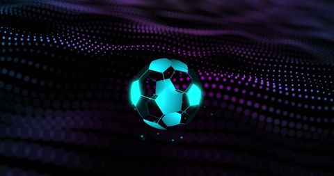 Digital Football in Futuristic Ambient Lighting