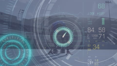 Animated Data Overlays on Runner Starting for Race