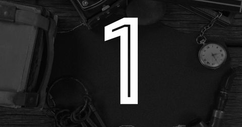 number one amidst vintage travel items and map gear - Download Free Stock Images Pikwizard.com