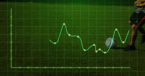Sports Analytics with Dynamic Data Graph Overlay on Soccer Field