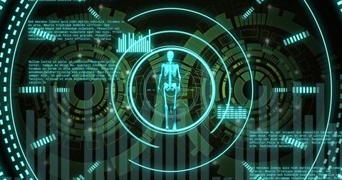 Futuristic Skeleton Scan in Digital Interface - Download Free Stock Images Pikwizard.com