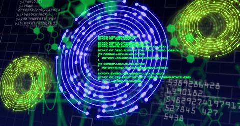 Abstract Digital Interconnection with Data Processing Elements - Download Free Stock Images Pikwizard.com