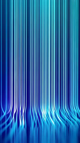 Pulsing Neon Blue Stripes Looping Downward Vertical Motion Graphics Background