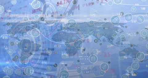 Global Business Interface with Digital Data Maps