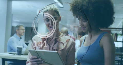 Diverse Business Team Engaging with Digital Interface