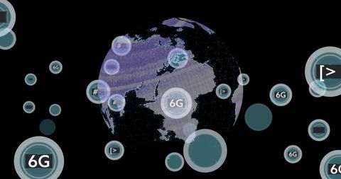 Futuristic 6G and 5G Technology Concepts with Digital Globe - Download Free Stock Images Pikwizard.com