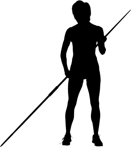 silhouette of pole vaulting sportswoman on transparent background - Download Free Stock Videos Pikwizard.com