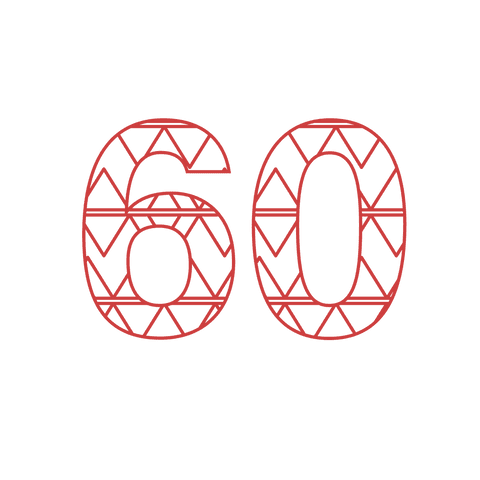 red patterned number 60 on transparent background - Download Free Stock Videos Pikwizard.com