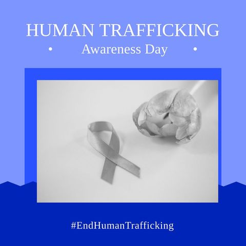 human trafficking awareness day concept poster - Download Free Stock Templates Pikwizard.com