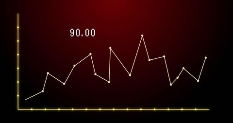 Dynamic Financial Graph on Dark Red Background - Download Free Stock Images Pikwizard.com