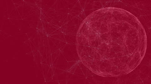 Global Network and Digital Connections Concept on Red