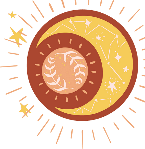 Celestial Moon and Star Emblem with Horoscopes on Transparent Background - Download Free Stock Videos Pikwizard.com