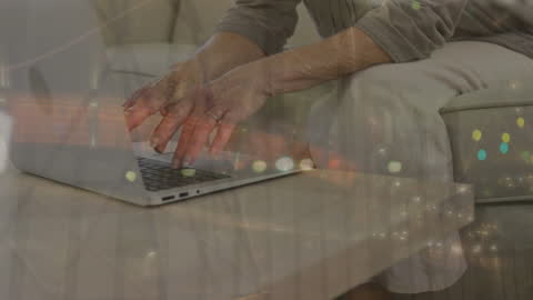 Technology and Connection Network Concept with Hands on Laptop