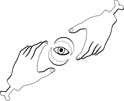 transparent surreal art with eye symbolism in monochrome - Download Free Stock Videos Pikwizard.com