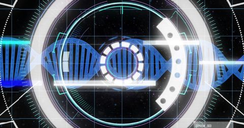 Futuristic DNA Sequence Digital Interface Concept - Download Free Stock Images Pikwizard.com