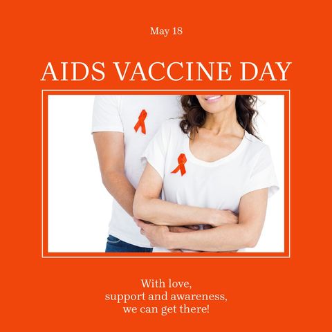 AIDS Vaccine Day Awareness with Supportive Partner - Download Free Stock Templates Pikwizard.com
