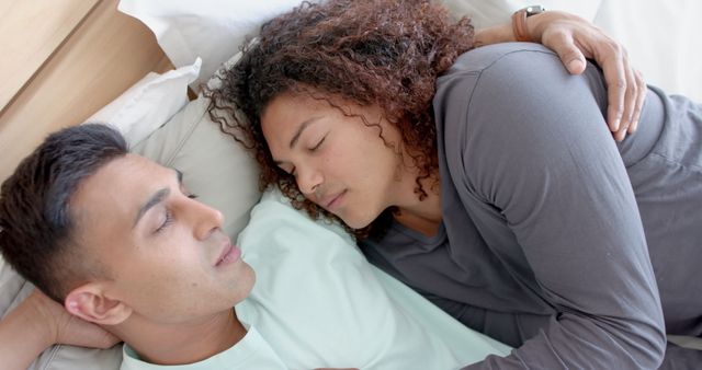 Loving Couple Relaxing and Sleeping Together - Download Free Stock Images Pikwizard.com